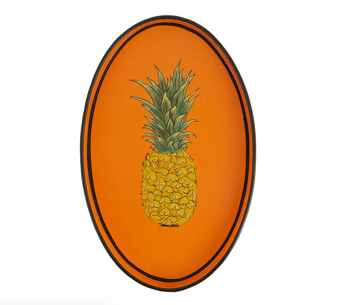FAUNA HAND-PAINTED IRON TRAY-PINEAPPLE