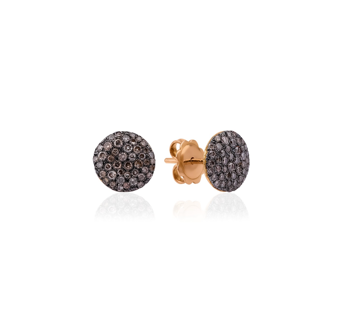 CHAMPAGNE DIAMOND STUD EARRINGS