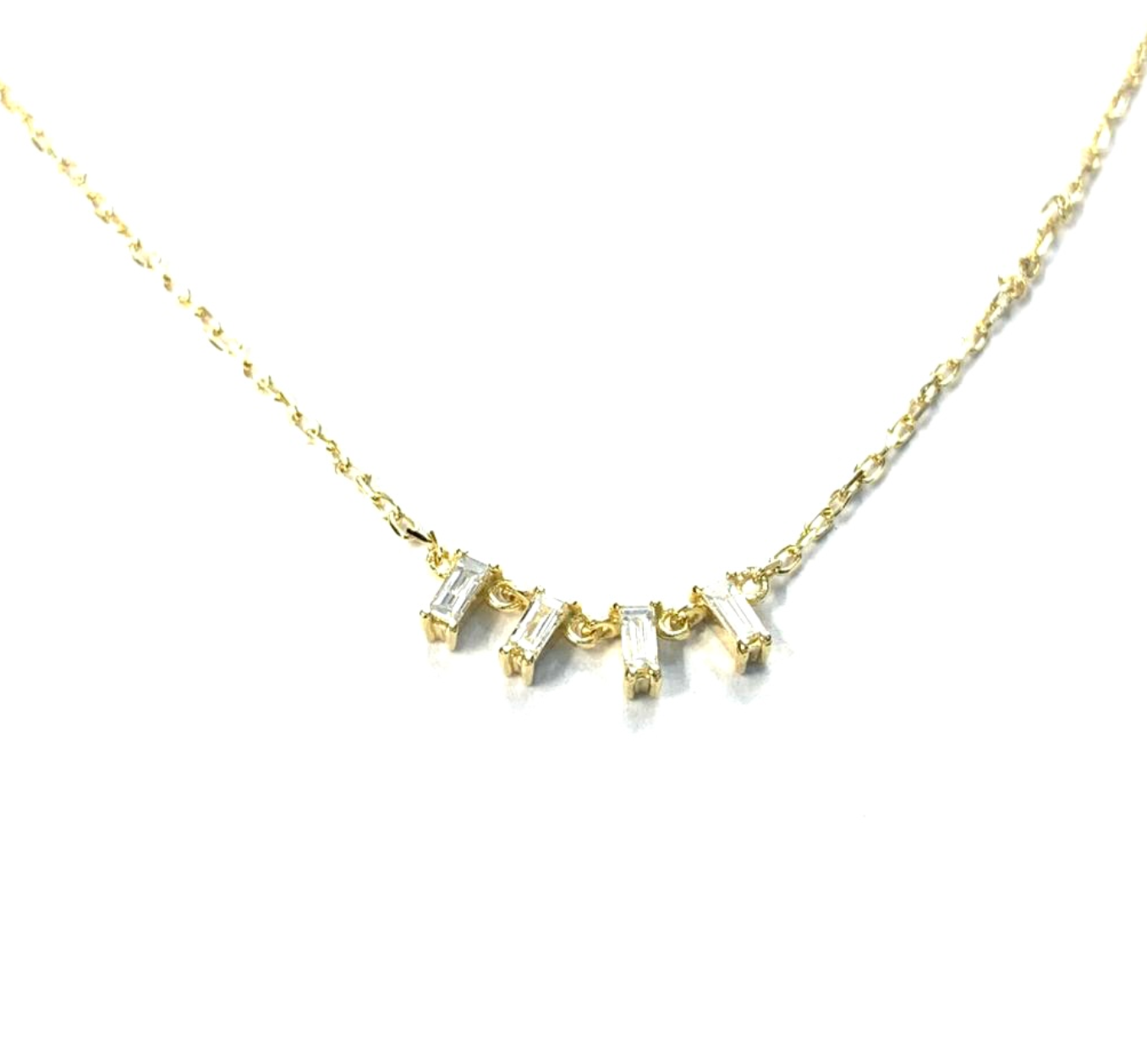 TINY DIAMOND SHAKER NECKLACE