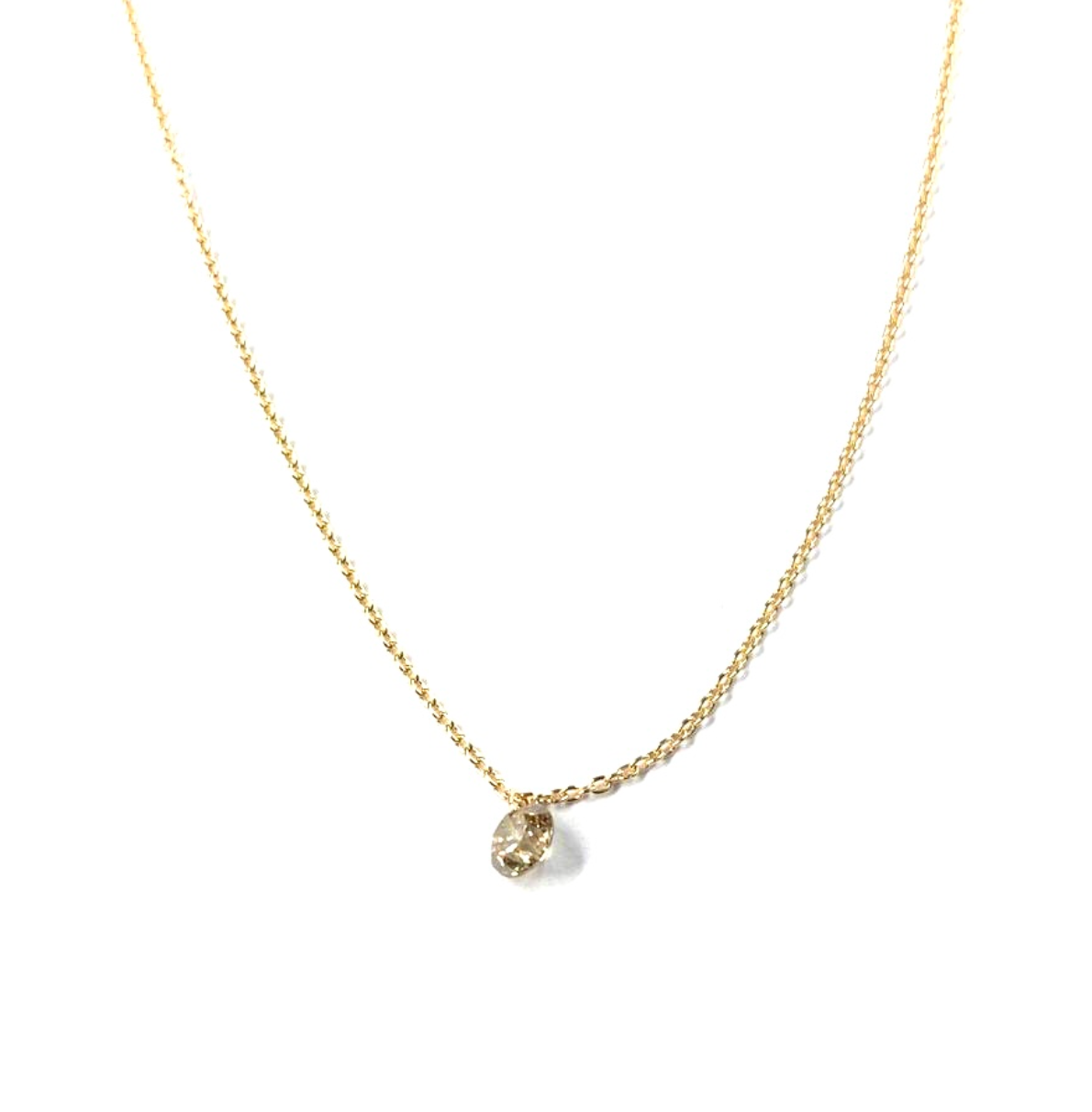 NAKED ROUND CHAMPAGNE DIAMOND NECKLACE