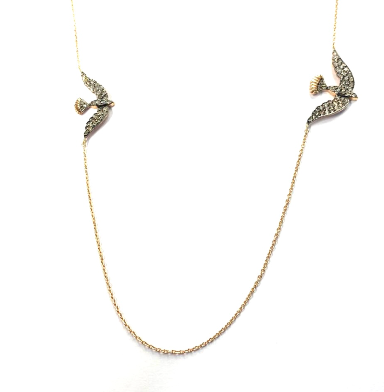 DOUBLE BIRD CHAIN NECKLACE