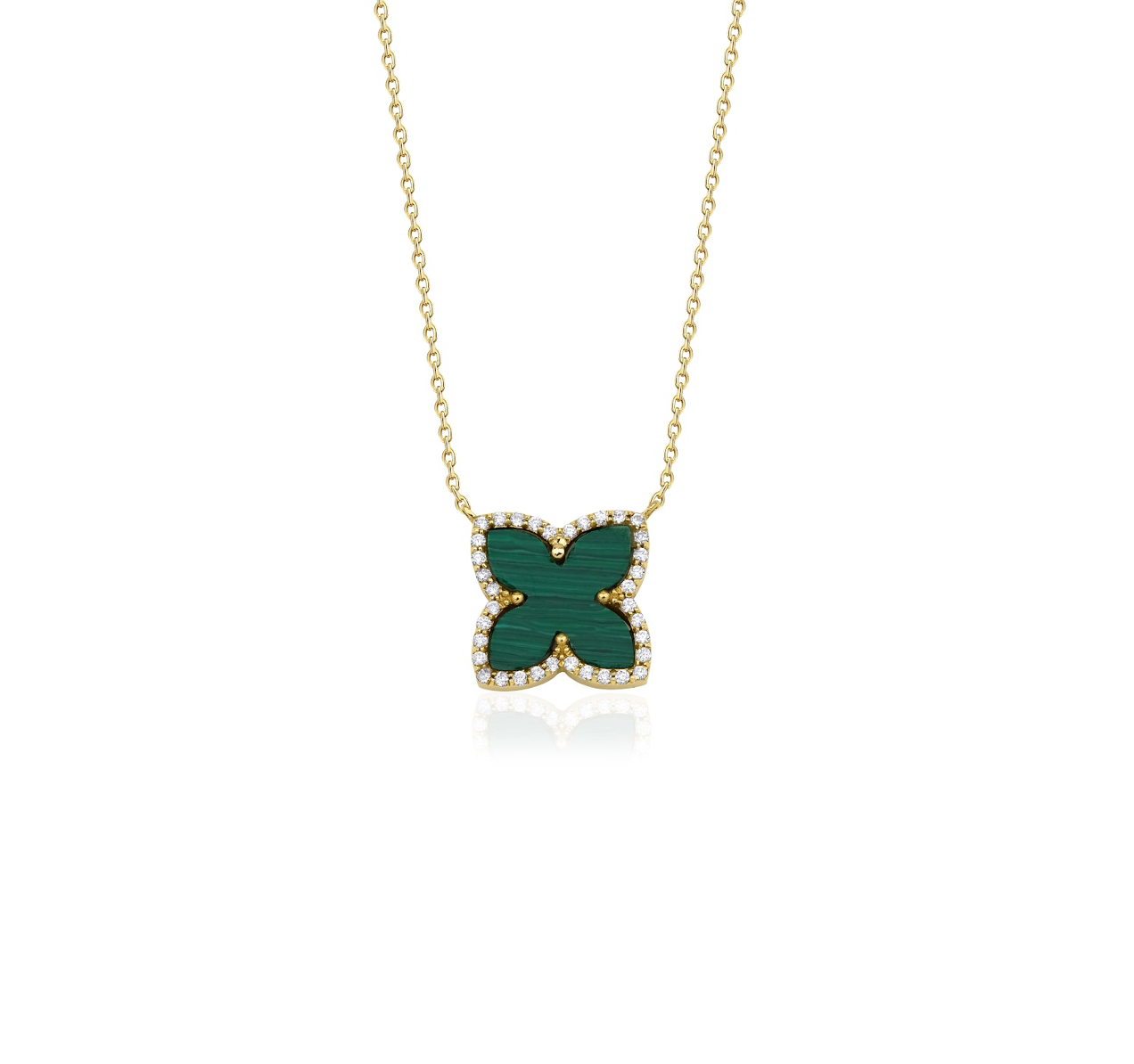 MALACHITE CLOVER NECKLACE