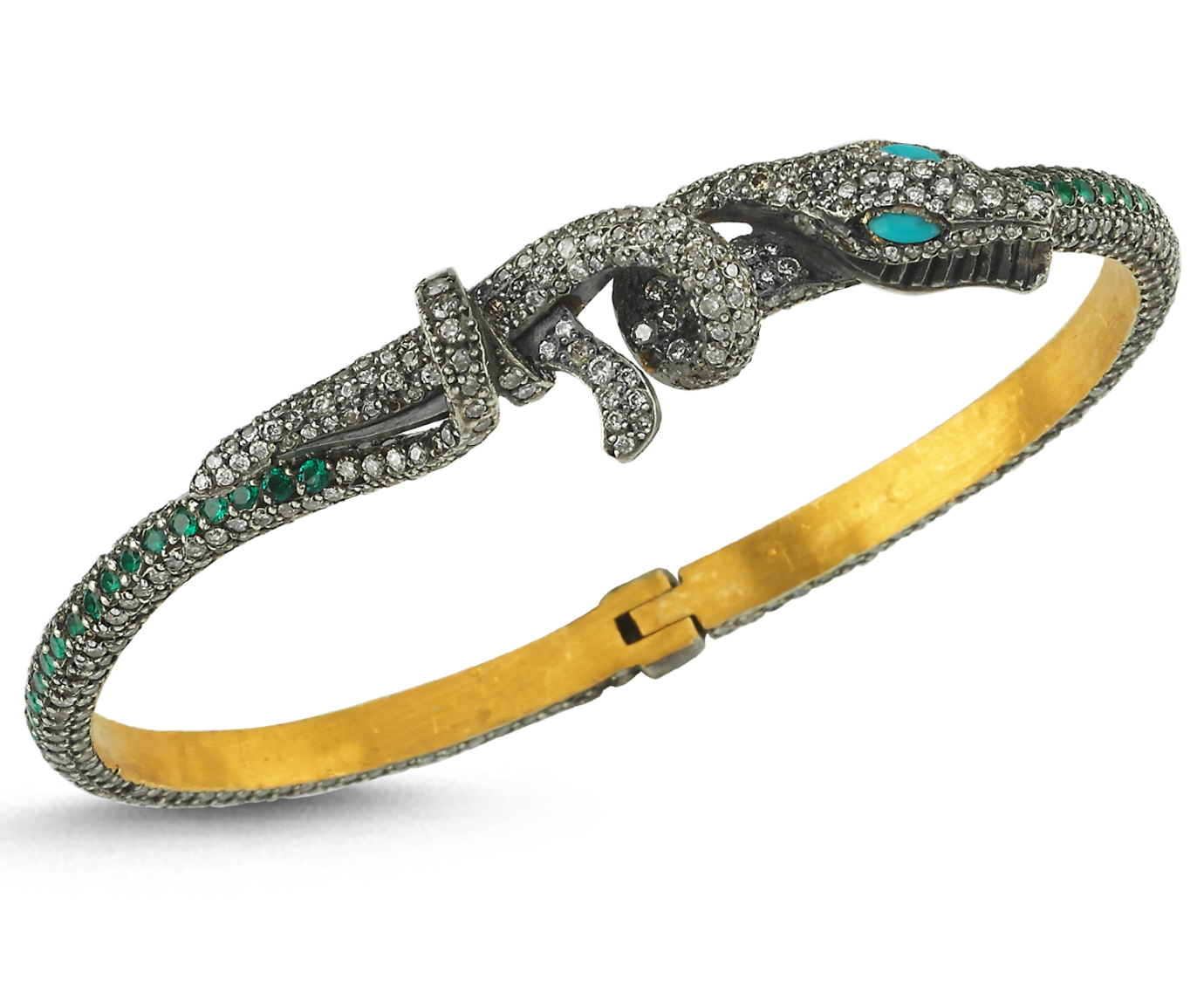 DIAMOND SNAKE CUFF BANGLE