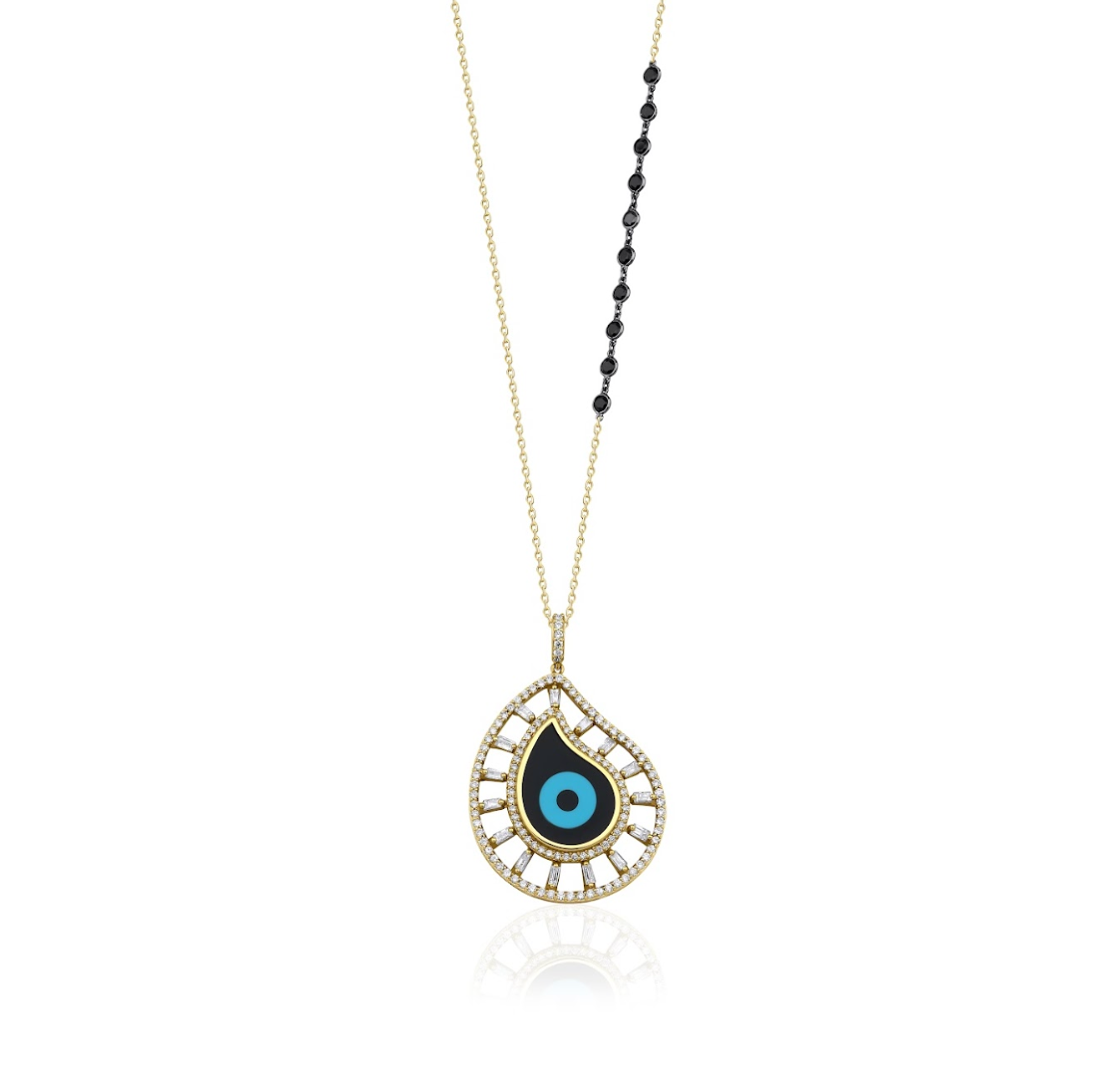 ONYX DIAMOND EYE NECKLACE