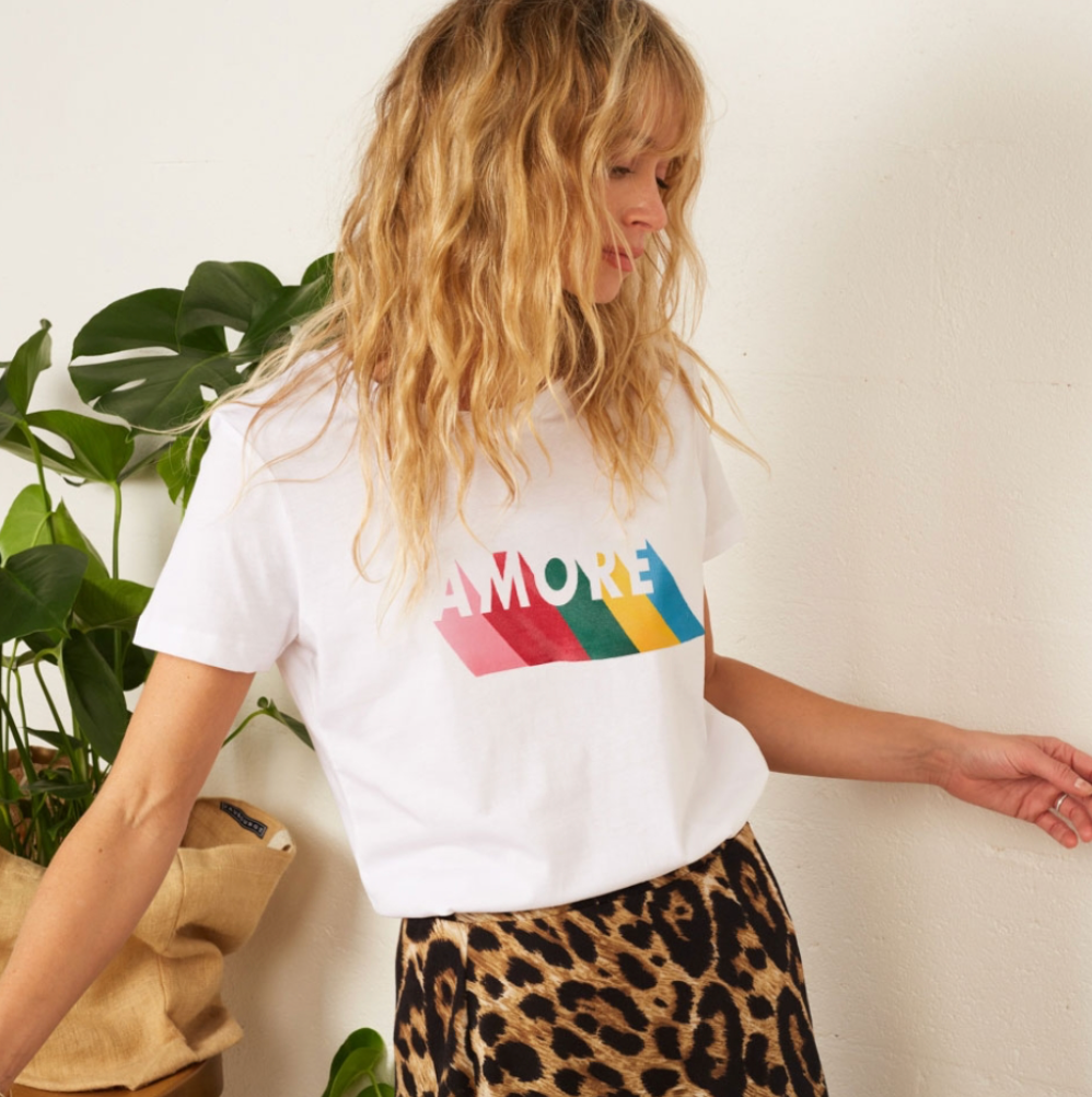 T-shirt Blanc Multi Amore
