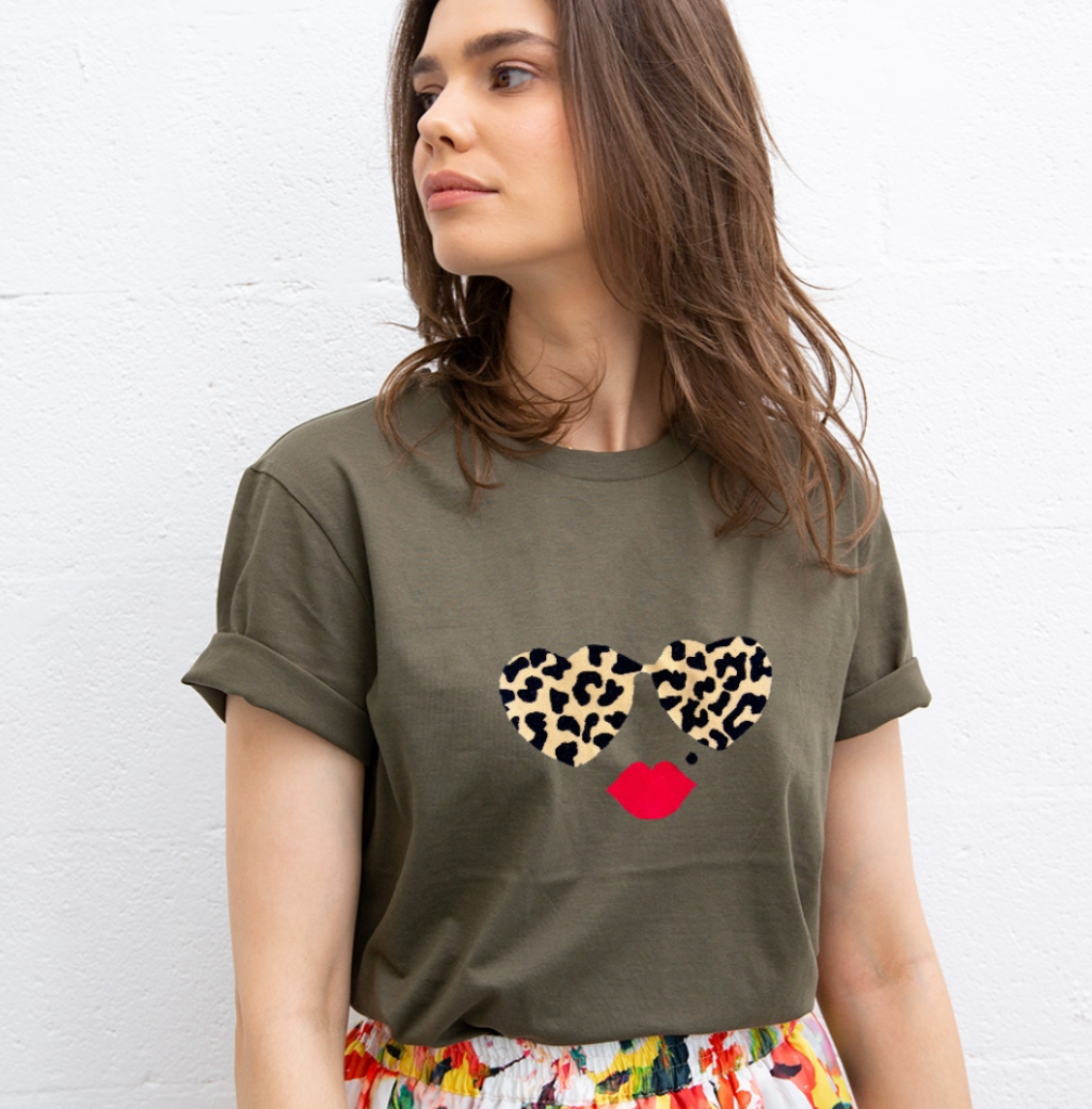 T-Shirt Kaki Lolita léopard