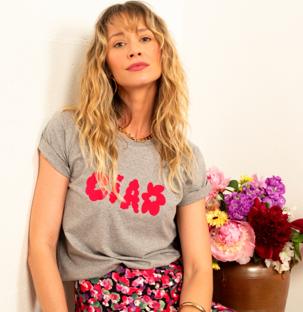 T-shirt Gris Ciao Fiorito by LesFutiles