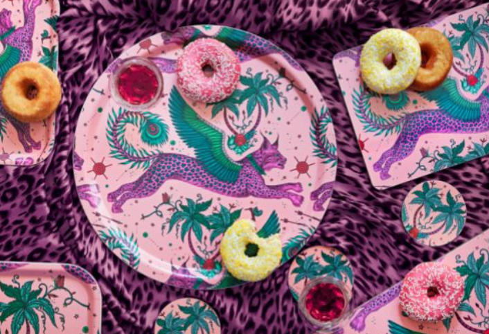 Lynx/Pink - Coaster / Emma J Shipley (Set of 2)