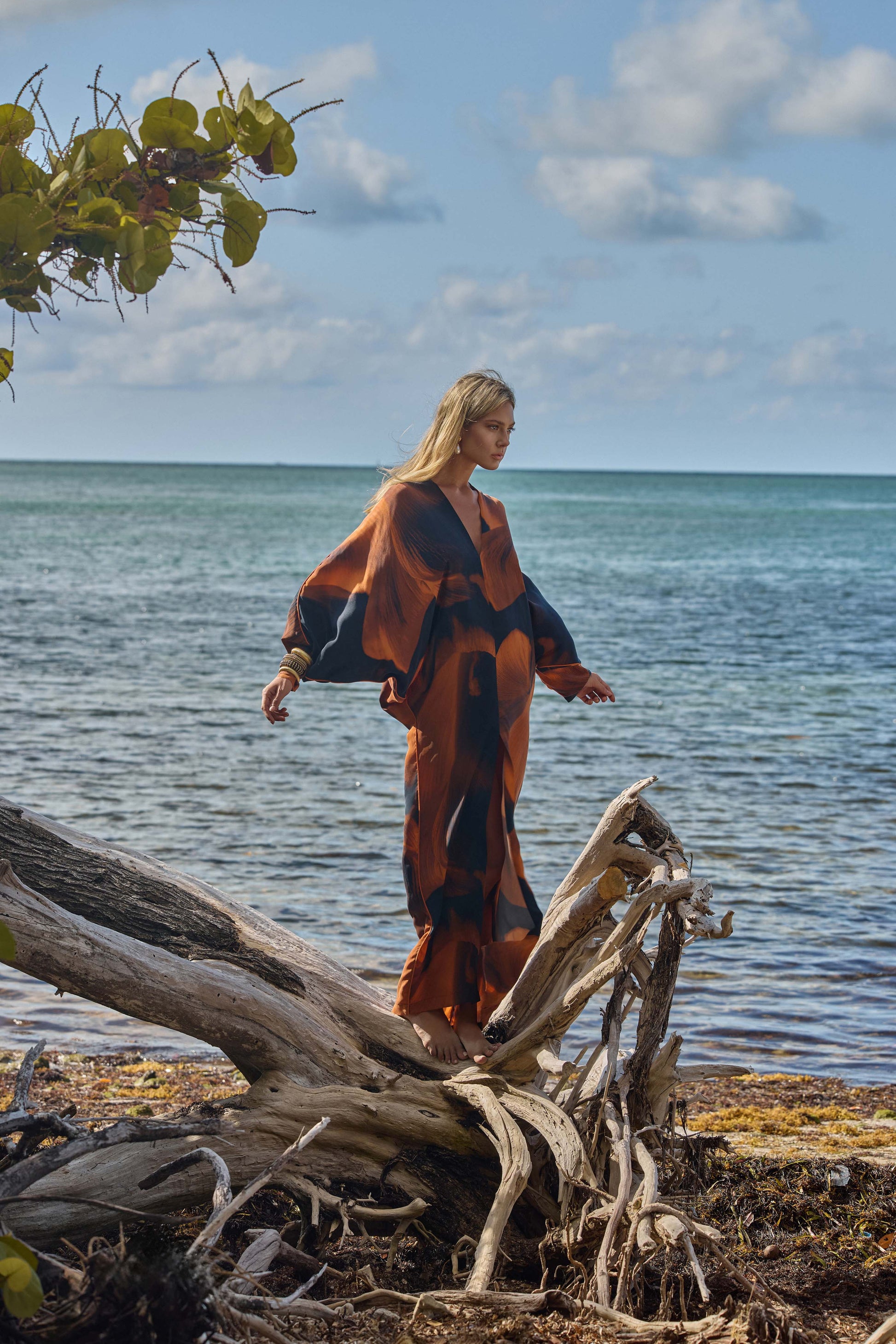 Loren Calypso Taylor Bat Sleeve Dress-niLuu