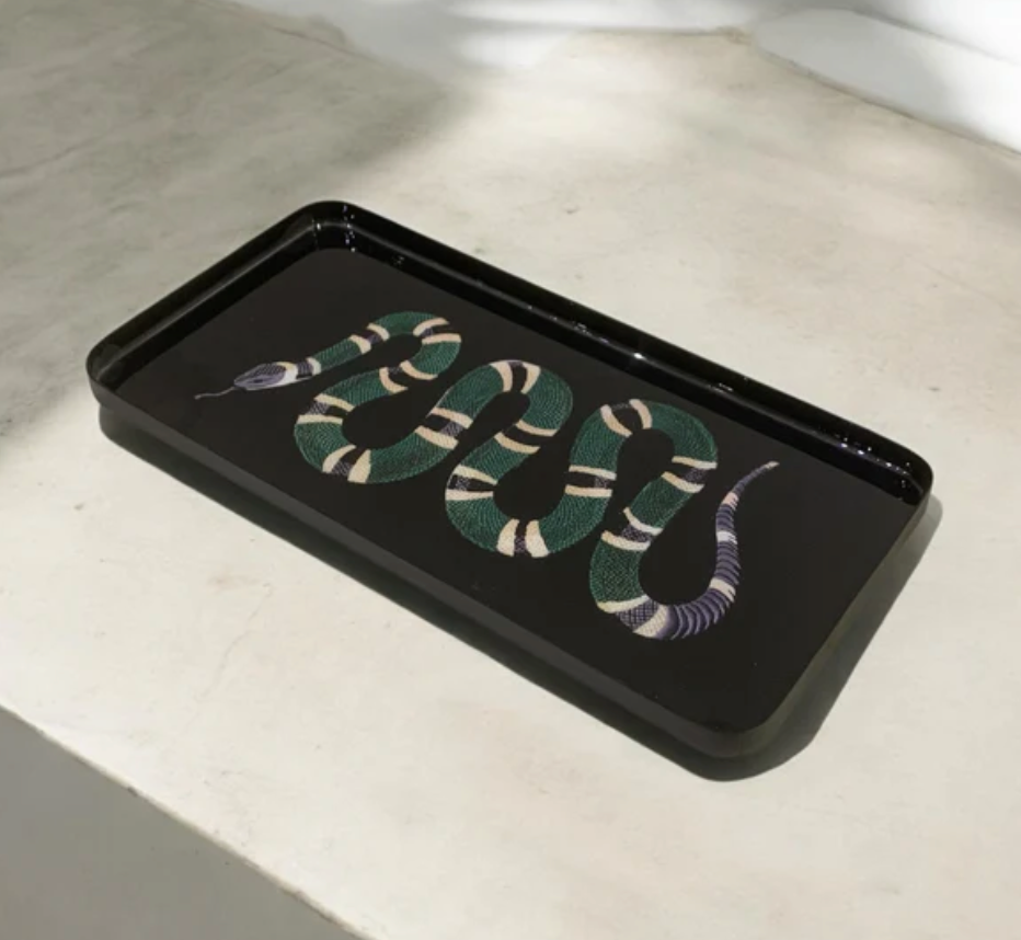 PRINTED IRON TRAY-SNAKE