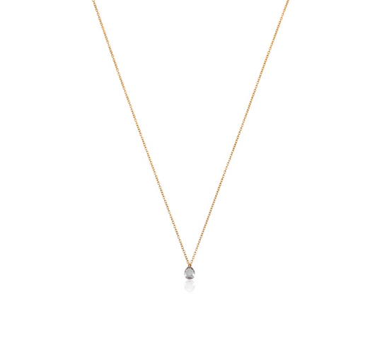 NAKED PEAR CHAMPAGNE DIAMOND NECKLACE