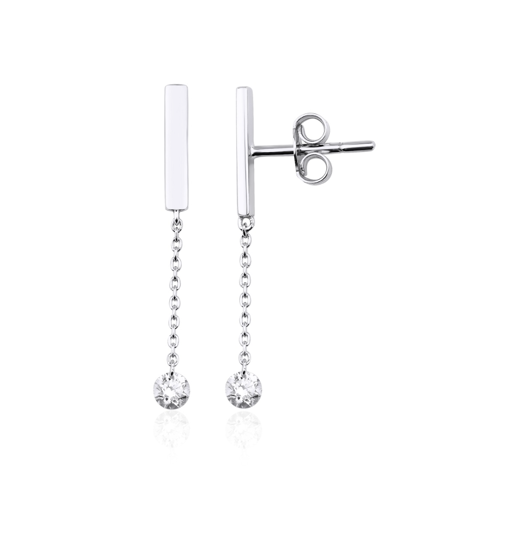 NAKED DIAMOND LONG EARRINGS