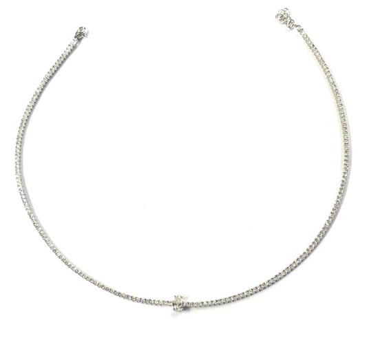 HRD PEAR DIAMOND TENNIS NECKLACE