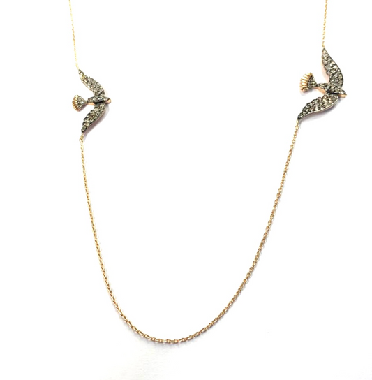 DOUBLE BIRD CHAIN NECKLACE