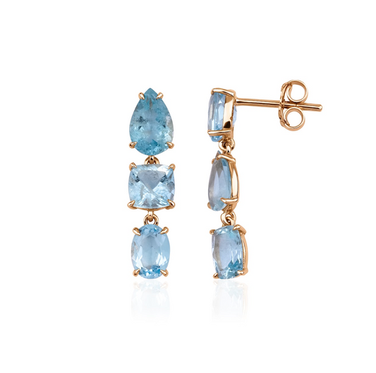 AQUAMARINE DROP EARRINGS
