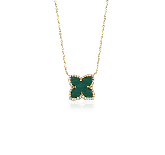 MALACHITE CLOVER NECKLACE