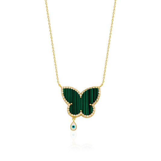 MALACHITE BUTTERFLY NECKLACE /N005284