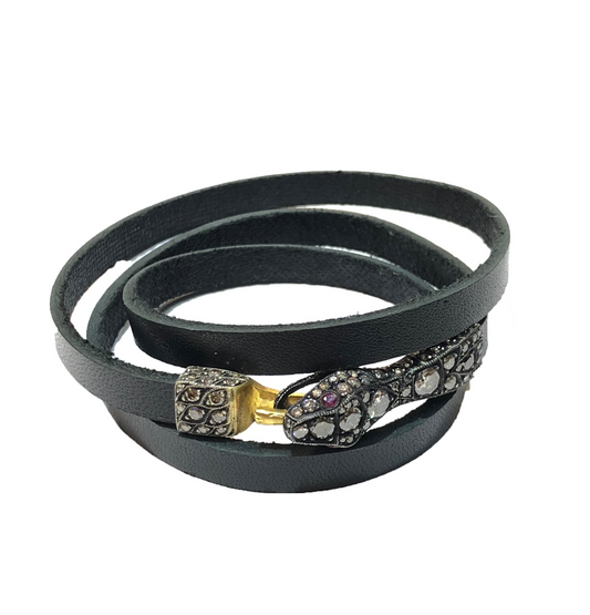 SNAKE MULTI LAYER LEATHER BRACELET