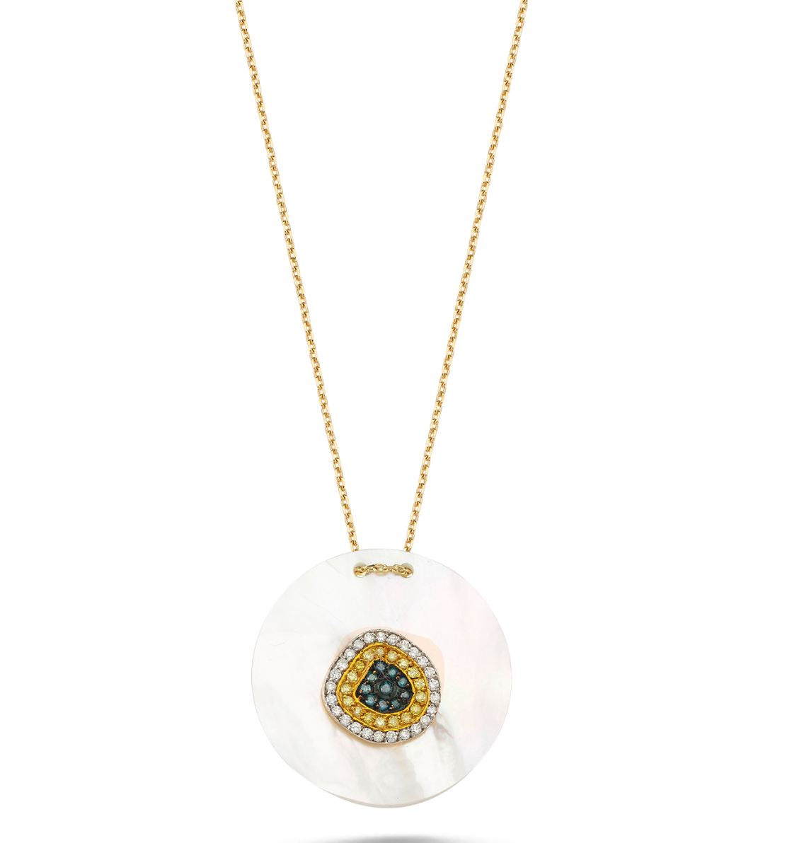 MOTHER OF PEARL EYE NECKLACE