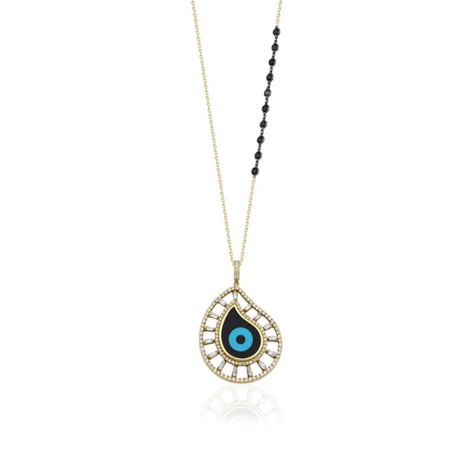 ONYX DIAMOND EYE NECKLACE