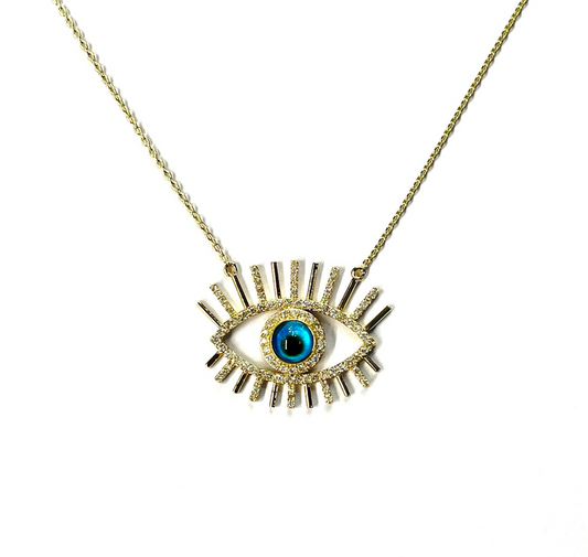BLUE EYE DIAMOND NECKLACE