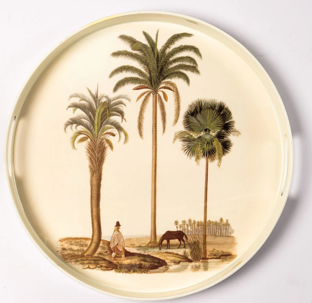 Lacquered Tray - Palm Tree