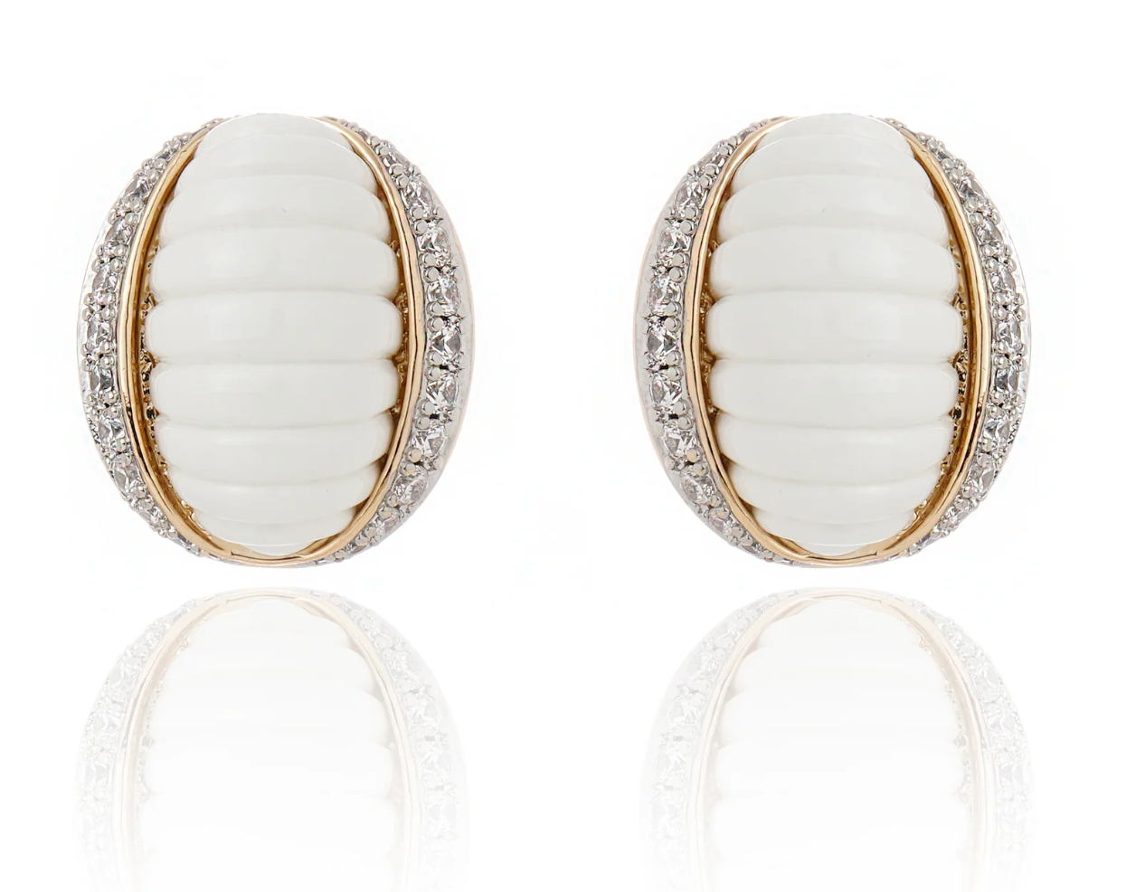 Sogno Earrings /White Agate