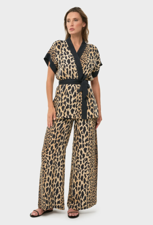 Leo Mystique Short Sleeve Wrap Top