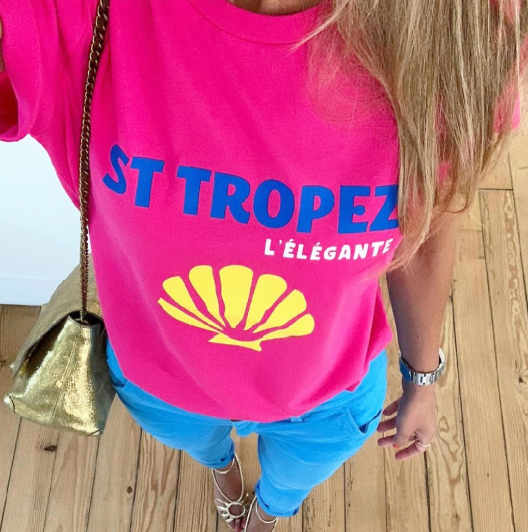 T-Shirt Fuchsia St Tropez by LesFutiles
