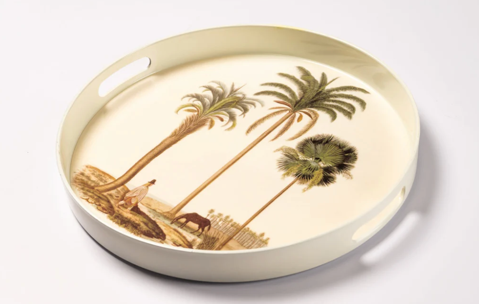 Lacquered Tray - Palm Tree
