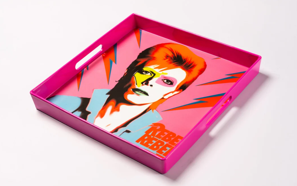 Lacquer Tray - Bowie Pink