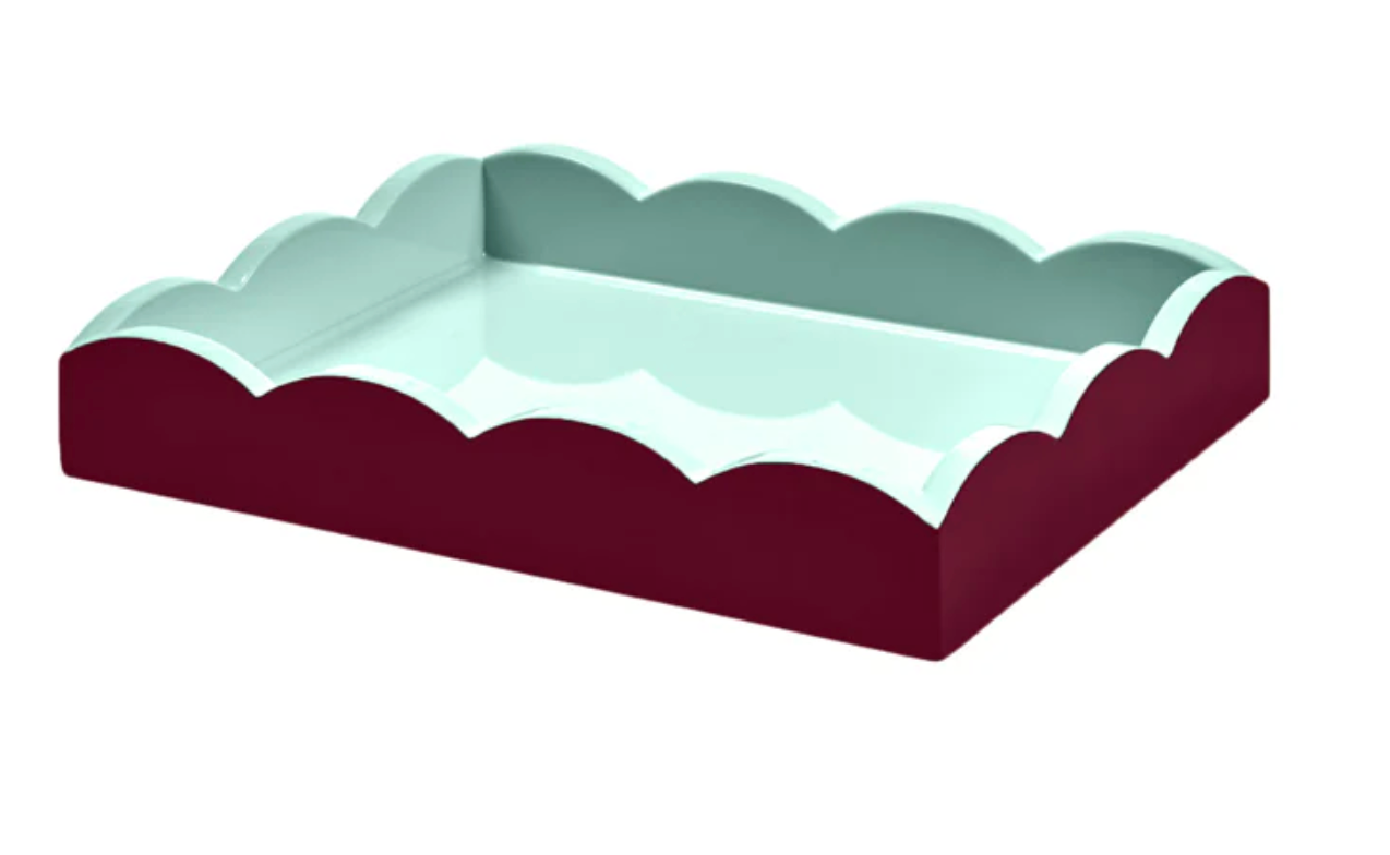 Lacquered Scallop Two-Tone Tray/Small