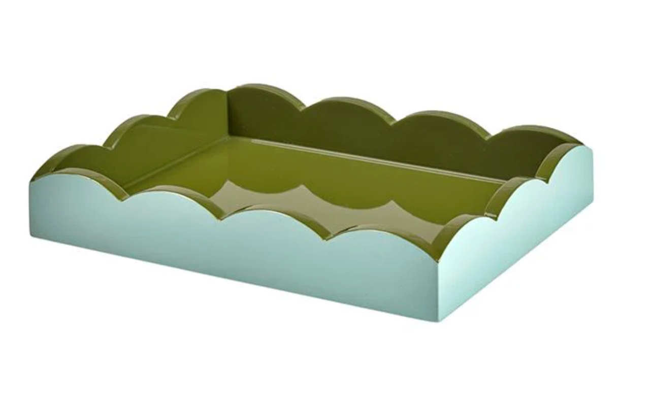 Lacquered Scallop Two-Tone Tray/Small